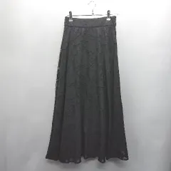 ◇ Θ Andemiu アンデミュウ 総柄 ロング フレア スカート サイズS ブラック系 レディース E  【1410100067701】