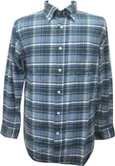 ネルシャツ ワークシャツ EDWIN エドウィン チェック ET2099 1447ブルー L寸