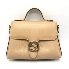 【中古】GUCCI インターロッキングG 2WAYバッグ 510302 525040 ベージュ グッチ[79]