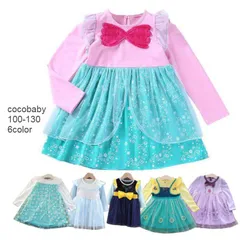プリンセス ドレス 子ども 冬 3歳 クリスマス ワンピース 長袖 綿 お姫様 仮装 女の子 キッズ 100 110 120 130 誕生日 プレゼント お遊戯会 保育園 幼稚園