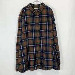 【古着】ST.JOHN'S BAY オリーブ タータンチェック ネルシャツ