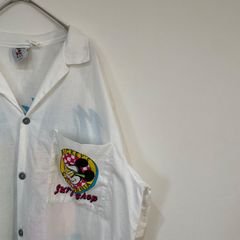 【希少】mickey&co シャツ　ディズニー　サーフ　オープンカラー　90s