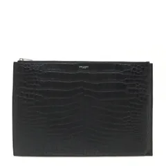 【極美品✨】イヴサンローラン セカンドバッグ クロコ型押し レザー アイボリー Yves Saint Laurent イヴサンローラン ハンドバッグ クロコ型
