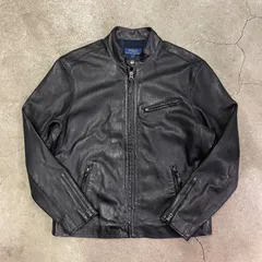 極美品 現行 polo ralph lauren ライダースジャケット 羊革 新品タグ付き】ラルフローレン レザージャケットPolo Ralph