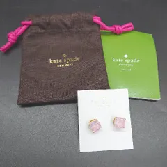 ◇ Θ Kate spade ケイトスペード シンプル ゴージャス 大粒 ピアス サイズ表記なし ピンク系 ゴールド系 レディース E  【1507250006022】