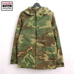 90s USA製 vintage U.S.ARMY  ウッドランドカモ ECWCS ダブルジップ ナイロン ミリタリージャケット メンズ Mサイズ相当
