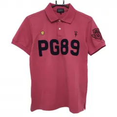 ★値下げ★【美品】パーリーゲイツ 半袖ポロシャツ ピンク×ネイビー ニコちゃん スマイル  メンズ 4(M) ゴルフウェア PEARLY GATES