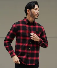 新品 未使用 JIGGYS SHOP(ジギーズショップ)ネルチェックシャツ 210775 レッドオンブレーのサムネイル