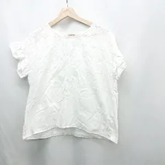 ◇ ⊂ Φ SM2 サマンサ モスモス 半袖 ノースリーブカットソー サイズF ホワイト系 レディース E  【1501160039217】