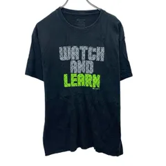 Champion プリントTシャツ L ブラック チャンピオン プルオーバー クルーネック カットソー 古着卸 アメリカ仕入 a704-5314