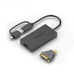 【特価セール】アダプター/4K出力 DVI ミニドッキングステーション ビデオグラフィックコンバーター/3840×2160マルチディスプレイ/1ｘ4K対応 3.0A/C-HDMI HDMI出力ポート/1ｘUSB 3.0ポート搭載、Windows USB 7/8