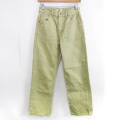 ユニクロ UNIQLO U レギュラーフィットストレートハイライズジーンズ 24インチ ボトムス レディース 61cmサイズ グリーン系 UNIQLO 【中古】