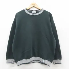 L/古着 ディスカス 長袖 スウェット メンズ 90s 無地 クルーネック 緑他 グリーン 25sep25 中古 スエット トレーナー トップスのサムネイル