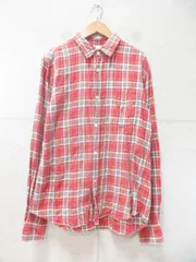 JOURNAL STANDARD ジャーナルスタンダード シャツ ボタン 長袖 チェック柄 レッド系 Lサイズ