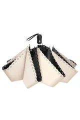 【特価セール】シシベラ 折りたたみ傘 日傘 uvカット 100 遮光 折り畳み ワンタッチ自動開閉 丈夫 軽量 完全遮光 折りたたみ傘 晴雨兼用 日傘 レディース 子供用 スポーツ観戦用 サンドベージュ(花柄)