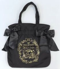 [중고] 가방 Black 더블 리본 토트 백 [센티멘탈 서커스 × 롤러 코로냐 × Maison de FLEUR]