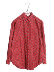 【お得なクーポン配布中!】 80s OLD GAP 総柄 長袖 シャツ レディース M 古着 80年代 ヴィンテージ オールド ギャップ コットン マルチカラー ポケット付き 総柄シャツ