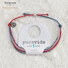 ブレスレット プラヴィダ Pura Vida RED WHITE BLUE つけっぱなし メンズ レディース ユニセックス アクセサリー