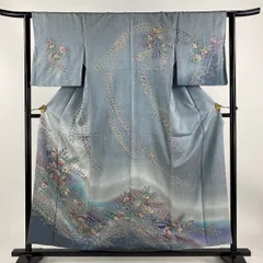 ゆ〜みん✾ｍ2160＊美品 正絹 辻が花 鶴 手縫い仕立て 訪問着 m2160＊美品 正絹 辻が花 鶴 手縫い仕立て 訪問着 中古】 紬