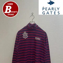 PEALY GATESパーリーゲイツメンズゴルフタートルネックカットソーボーダー