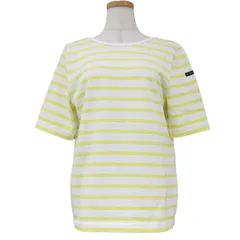 Le minor ルミノア TOMORROWLAND トゥモローランド 別注 カットソー Tシャツ バスクシャツ サイズ:FREE クルーネック 半袖 バックオープン ボーダー コットン ホワイト イエロー トップス フランス製【レディース】のサムネイル