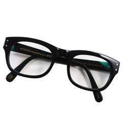 美品●MOSCOT モスコット NEBB ネブ ウェリントン フルリム メガネ 眼鏡 アイウェア ブラック 51□21-145 メンズおすすめ◎