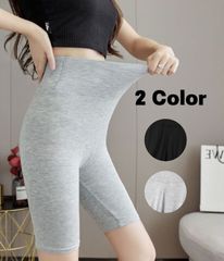ハイウエスト ロングショーツ お腹スッポリ やわらかストレッチ レディース