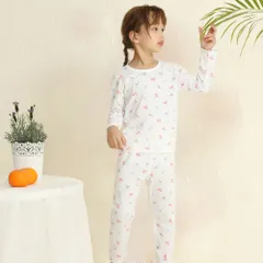 ☆ H×チェリー ☆ 120cm ☆ 子供パジャマ ルームウエア キッズ パジャマ ルームウエア 子供 こども 上下セット セットアップ 子ども 男の子 女の子 ズボン パンツ 長ズボン かわいい 可愛い 部屋着 長袖 ナイトウェア 寝間着 寝巻き