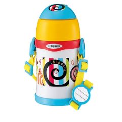 象印マホービン 【保冷専用ストロータイプ 】ステンレス クールボトル (450ml) ST-ZH45S EW(しましまぐるぐる)