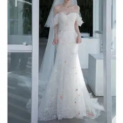 【新品 未使用】2026新作 ウェディングドレス パーティードレス マーメイドドレス ロングトレーン 結婚式 ドレス ワンピース 二次会 イブイングドレス ロングドレス 大きいサイズ フォーマル お呼ばれ 花嫁ドレス 前撮り 後撮り 姫系風