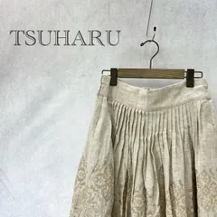 未使用 TSUHARU ツハル FSS-1503533 リネン クロス モチーフ 刺繍 ロング スカート ボトムス フリーサイズ キナリ レディースのサムネイル