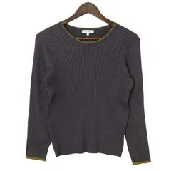 GLOBAL WORK グローバルワーク 秋冬 メルティリブ★ クルーネック ニット セーター Sz.L　レディース グレー