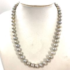 パールネックレス シルバー 刻印 7.9mm〜8.3mm レディース アクセサリー 箱付き【PF-78】