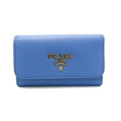 プラダ(Prada) レディース レザー キーケース ブルー