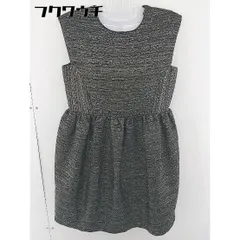 ◇ KBF ケービーエフ ラメ ノーカラー ノースリーブ ミニ ワンピース サイズ F ブラック ゴールド ホワイト レディース  【中古】 【1109220007802】