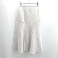 ◇ ⊇ Andemiu アンデミュウ ロング フレア スカート サイズF ベージュ レディース E  【1503050021524】