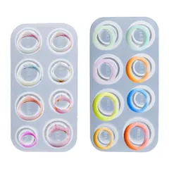 【特価商品】円弧形 猫の耳形 指輪 シリコンモールド リング シリコンモールド レジン型 リング型 指輪 宝石 16種類 ジュエリー 手芸用品 2セット レジンアクセサリー