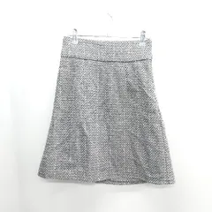 ◇ ⊇ EDITSHEEN 斜めストライプ柄 バックウエストゴム ミニ丈 台形 スカート サイズS ブラック ホワイト系 レディース E  【1409240049302】