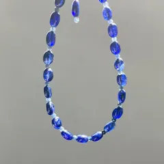 2種のブルーサファイアのブレスレット【14kgf】