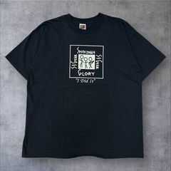 90's キリスト教 メッセージ Tee 黒 XLサイズ フルーツオブザルーム