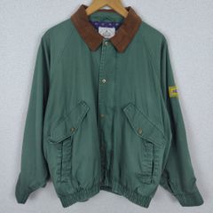 90s TARAS BOULBA タラスブルバ ジャケット 長袖 コーデュロイ襟 アースカラー カーキグリーン Lサイズ メンズ 古着 アメカジ
