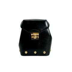 サルヴァトーレフェラガモ DQ-21 5207 リュックサック 金金具 リュック・デイパック Salvatore Ferragamo ブラック
