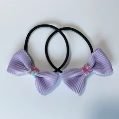 ヘアゴム　リバティ　MOKUBA 紫色