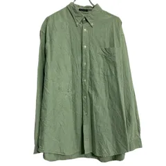 GAP 長袖 無地シャツ L ライトグリーン ギャップ ボタンダウン 胸ポケット オールドギャップ シンプル 古着卸 アメリカ仕入 a701-5827のサムネイル