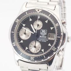 稼動品 希少 ヴィンテージ タグホイヤー Tag Heuer 2000 173.206 自動巻 クロノグラフ ブラック文字盤 メンズ腕時計
