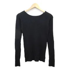 フリークスストア FREAKS STORE セーター ニット リブ シンプル 長袖 丸首 ウール混 F ブラック 黒 /HT30