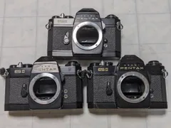 ★3台まとめ / ジャンク★ ペンタックス PENATX ES II ×3台 一眼レフ フィルムカメラ ブラック #4212_49_20