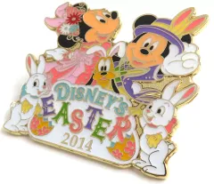 【中古】バッジ・ビンズ 集合(ミッキー＆ミニー) ピンバッジ 「ディズニー・イースター2014」 東京ディズニーランド限定