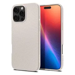 Spigen iPhone 16 Pro ケース 米軍MIL規格 ストラップホール マット TPU バンパー 耐衝撃 リキッド・エア ACS08120 (ナチュラル・チタニウム) 1