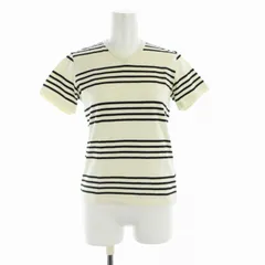 ジュンヤワタナベ JUNYA WATANABE Tシャツ カットソー ボーダー Vネック 半袖 S 白 ホワイト 黒 ブラック /ROのサムネイル